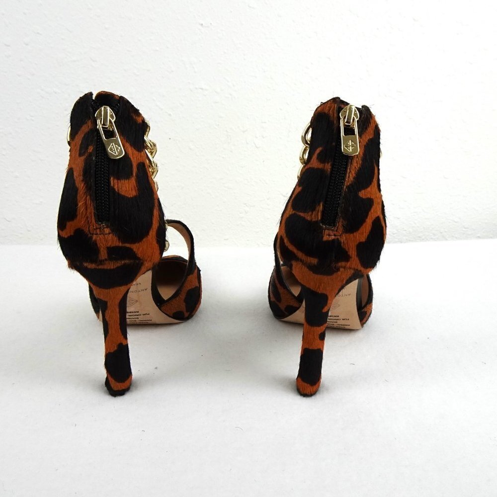 Antonio Melani Pumps Tiaa Animal Print Calf Hair Ankle Chain Size 7.5 - Picture 6 of 10